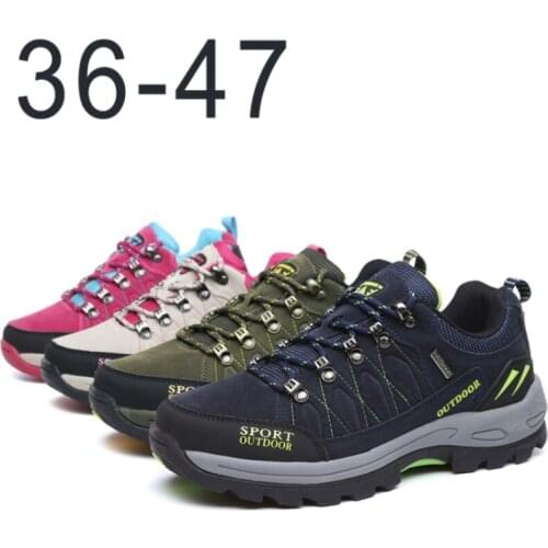 Women& Men Hiking Shoes Outdoor Sneakers Women Travel Shoes Non-slip Breathable Waterproof Sports Shoes Work Shoes Male Trekking