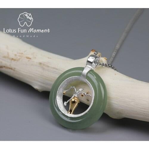 Lotus Fun Moment Real 925 Sterling Silver Fashion Jewelry Classic Oriental Element Flower Vase Design Pendant without Necklace