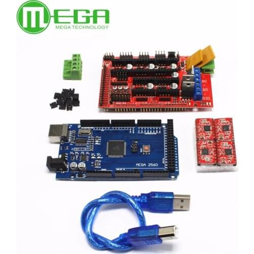 Mega 2560 R3 + 1pcs RAMPS 1.4 Controller + 4pcs A4988 Stepper Driver Module for 3D Printer kit Automation Kits