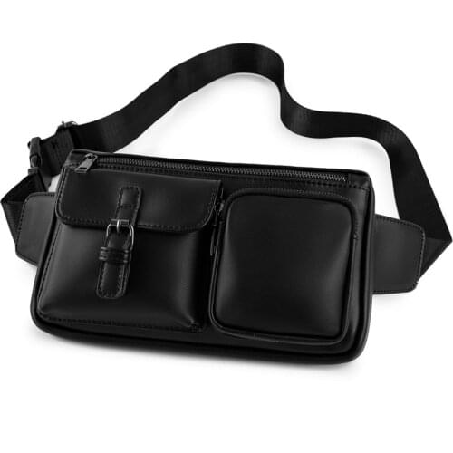 Fashion Leather Waist Packs Men Phone Waist Bags Fanny Pack Belt Bag Travel Waist Pack Male Small Sport Waist Bag Shoulder Bags