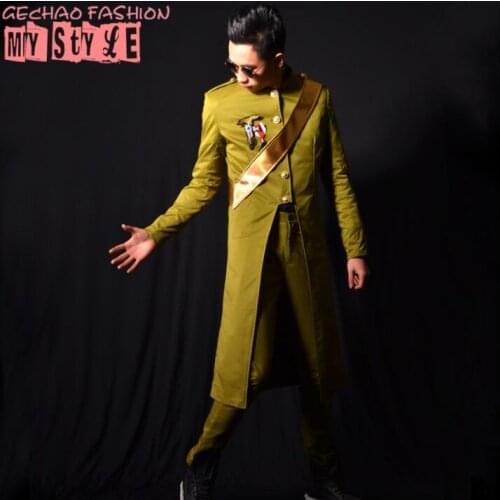 Army Greenjacket men casual clothes mens stand collar jackets long coats jaqueta masculina chaqueta hombre casaco masculino