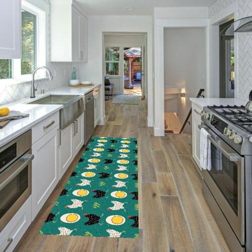 Non-Slip Floor Mat Chicken Pattern Printed Kitchen Mat Door Rugs For Living Room Wrinkle-Resistan Kitchen Rugs Floor Mat Carpet