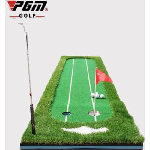 New double white lines 3m putting green practice indoor golf mat GOLF practice blanket freeshipping