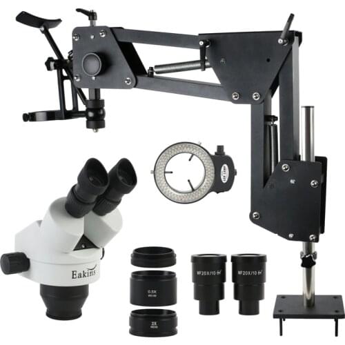 Eakins Optical 3.5X-90X 180X Binocular Stereo Microscope Magnifier Bracket Stretch Spring Stand For Jewelry Setting