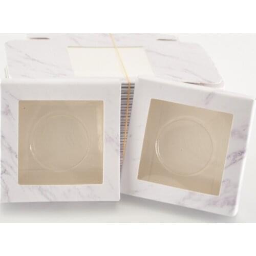 Wholesale paper false eyelash packaging box lash boxes packaging custom logo faux cils 3d 25mm mink eyelashes square case vendor