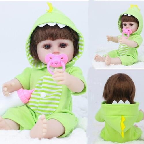 38CM Full Silicone Drinking Water Pee Reborn Baby Doll Toy Girl Vinyl Bebe Bathe Toy Birthday For Children Gift Mini Reborn Baby