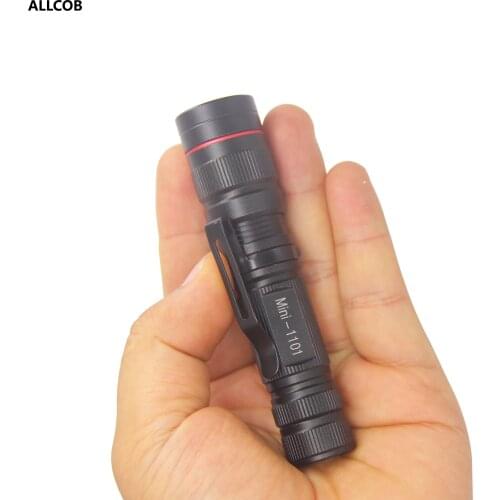 Portable Q5 Led flashlight Torch Light zoom in out Small Penlight Flash Light Mini Powerful light Hunting By AA Battery