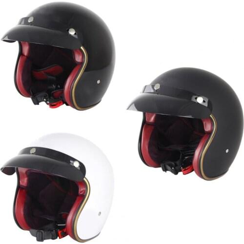 Scooter Helmets Open Face Suede Lining Retro Motorcycle Printing Ball Helmet for Man/Women