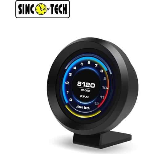 SincoTech Universal 9-in-1 Digital RPM Speedometer Volts Boost Oil Pressure Water Temp EGT AFR Gauge Meter Kit / Sensor (DO912S)