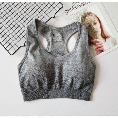 Sports Bra Without Steel Ring Smooth Gradient Underwear Running Fitness Beautiful Back Seamless Yoga Vest