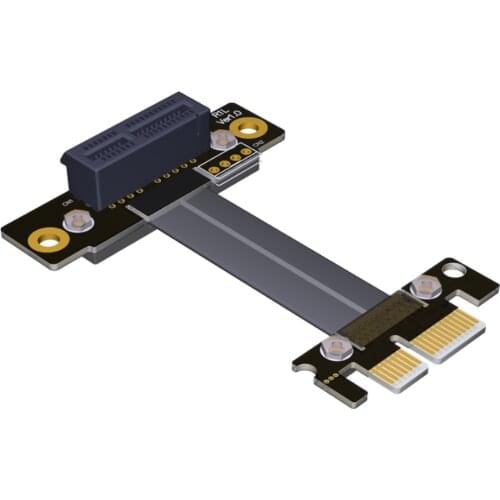 Right Angle PCIe 3.0 x1 to Extension Cable 8G/bps High Speed Data PCI Express Riser Card Extender Ribbon Cable 90 Degree R11SL