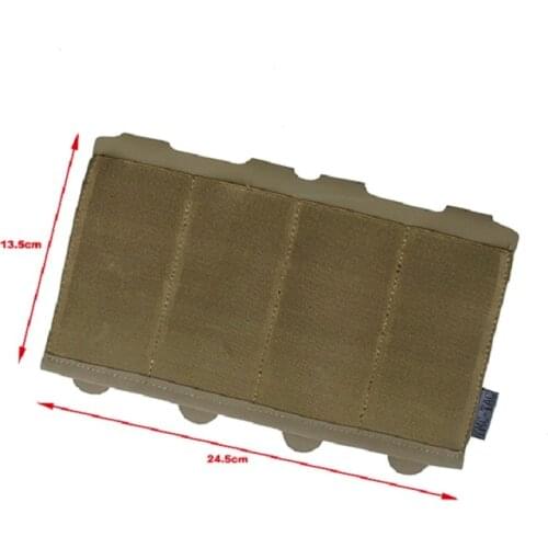 Outdoor Tactical Chassis Chest Rig Quadruple Mag Pouch Front Panel Insert Pouch for Tactical Vest TMC3463