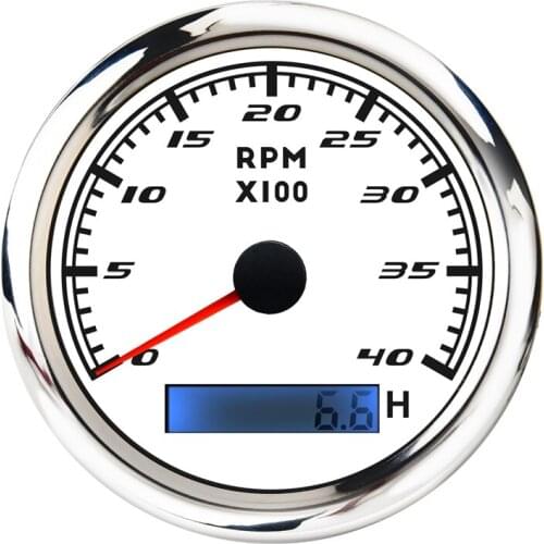 Universal Speedometer 12V/24V Odometer 85mm LCD Hourmeter Tachometer Backlight for Marine Car Motorcycle