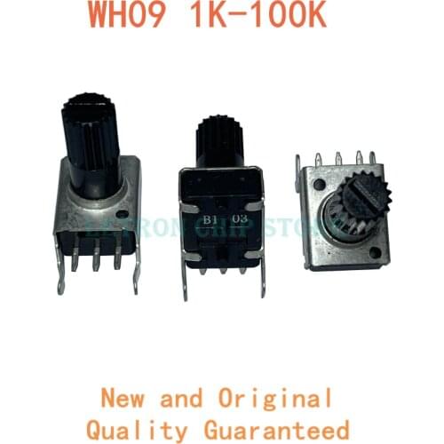 2pcs RV09 Vertical Potentiometer 5K 10K 50K 100K WH09 0932 Adjustable Resistor 3pin Seal Potentiometers Variable Resistors