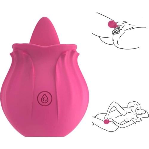 7 Strong Clitoral Oral Nipple Licking rose Vibrator waterproof G-spot Clit Vibrators Vibrating Sex Toy for Women Clit Stimulator