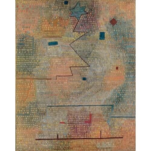 High quality Oil painting Canvas Reproductions Rising Star (1923) by Paul Klee Painting hand painted