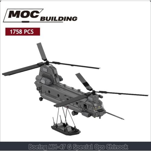 Ww2 Kids moc Block Brick Amphibian Aircraft Assembly Toy Crafts Boeing Christmas Gifts Boeing MH-47 G Special Ops Chinook