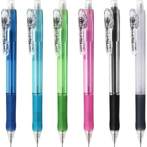 1pc Japan Zebra MN5 Mechanical Pencil Pushing Activity Pencil Telescopic Tip 6 Transparent Colors Available