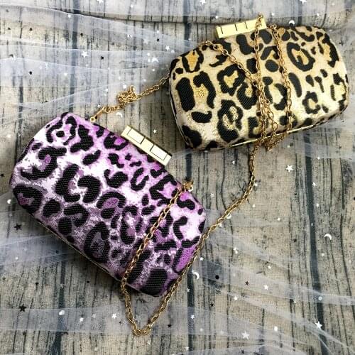 Womens bag / Evening Bag / shoulder bag / LEOPARD PRINT Bag / evening clutch bag wedding purse/ chain straddle bag / handbag