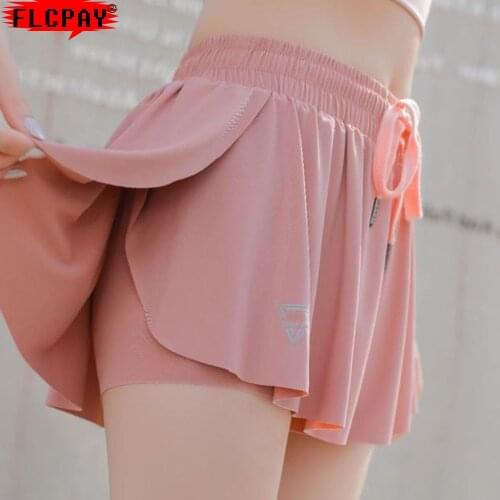 Womens Sports Shorts Cute Skirt Soft Guard Emptied Fake Skirts Loose Xseyogai Breathable Run Fitness Thin Yoga Short Pants