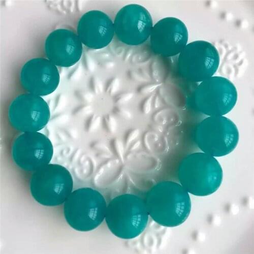 12mm 100% Natural Mozambique Ice Amazonite Bracelets Gems Round Bead Bracelet Crystal Stretch Bracelets For Women Drop Shipping