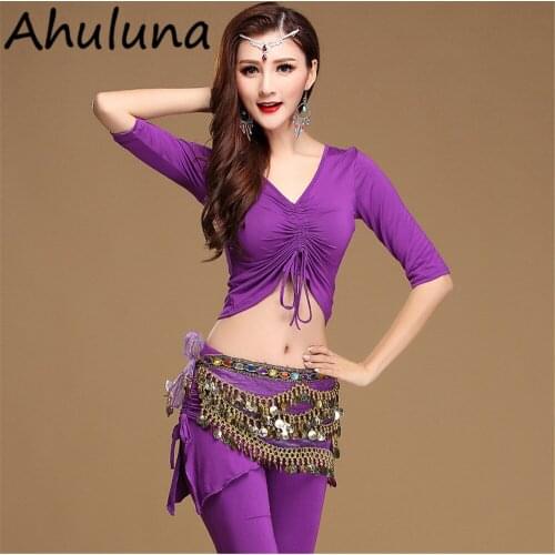 New Belly Dance Costume Modal Cotton Skirt Pants Suit Belly Dance Wear Practice Clothes For Women D053