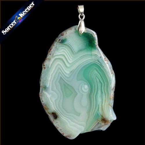 High Quality Natural Crystal Cluster Gem Stone Jewelry Polished Faceted Agates Slice Beads Pendant Necklace for Women AA238