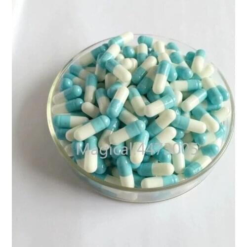 3# 1,000pcs Joined Capsule,Light Blue-White Colored Hard Empty Gelatin Capsules Size 3, Gelatin Empty Capsules 3