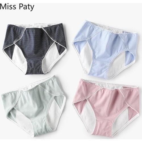 4pcs/lot menstrual seamless lingerie period panties physiological pants plus large size for menstruation women cotton underwear