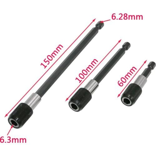 6.35mm hexagonal batch head quick release from locking rod strong magnetic extension rod screwdriver air batch chuck