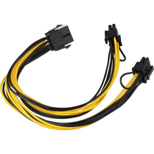 8Pin PCI-E PCI Express Graphics Video Card GPU VGA 8 Pin Female to Dual GPU ( (6+2 )Pin Male Splitter Power Extension Connectors