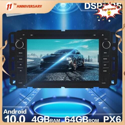 Android 10.0 4GB+64GB Car Radio Player GPS Navigation DSP For GMC Yukon Tahoe 2007-11 Car Auto Stereo Multimedia No DVD Headunit
