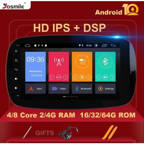 IPS DSP 4G RAM 64GB 1 din Android 10 Car Radio Multimedia Player For Mercedes Smart Fortwo 2015 2016 2017 GPS Navigation Stereo