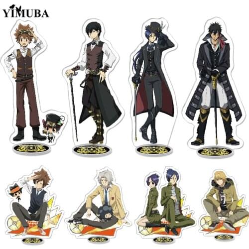 Katekyo Hitman Reborn Acrylic Stand Figure Keychain Sawada Tsunayoshi Gokudera Hayato Standing Sign Key Chain Desktop Decoration