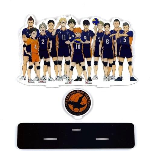 Haikyuu Hinata kageyama Tsukishima Sugawara family acrylic standee figurines cake topper desk decoration anime karasuno