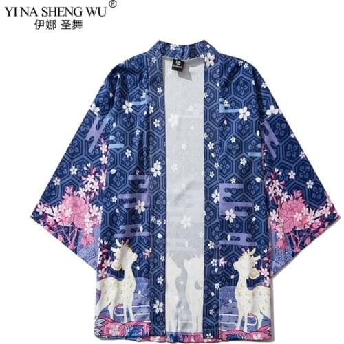 Kimonos Woman Samurai Costumes Japanese Girls Snowflake Printed Kawaii Yukata Kimono Harajuku Shirt Japan Haori Cardigan Beach