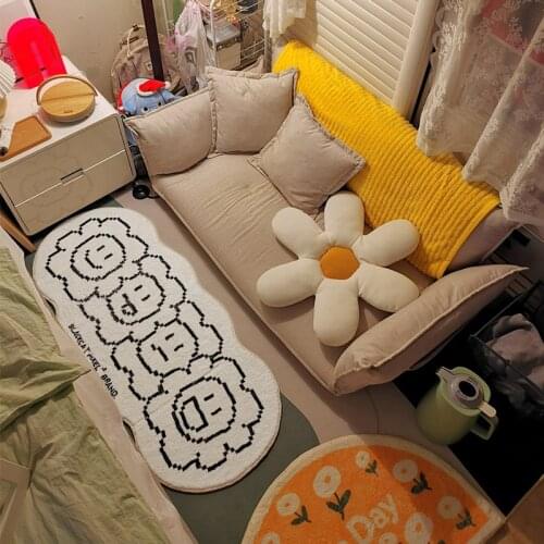 Nordic Carpet Bedroom Bedside Anti-slip Mats for Bathroom Washable Plush Floor mat for Living Room Home Dormitory Decor Rugs