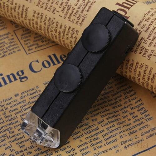 Mini 60x-100x Illuminated Zoom Pocket Microscope Magnifier Loupe Manual Adjustment Focus For Perfect Vision Drop Shipping Sale