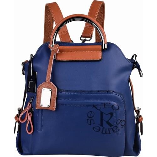 Fashion handbag for women Anytek L25 Fingerprint Bag Lock Travel Hiking Anti-Theft Cellhone Charging Port 40 Fingerprints