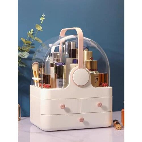 Big Capacity Make Up Organizer Cosmetic Bathroom Storage Box Jewelry Container Desktop Drawer Makeup Organizer Display Case