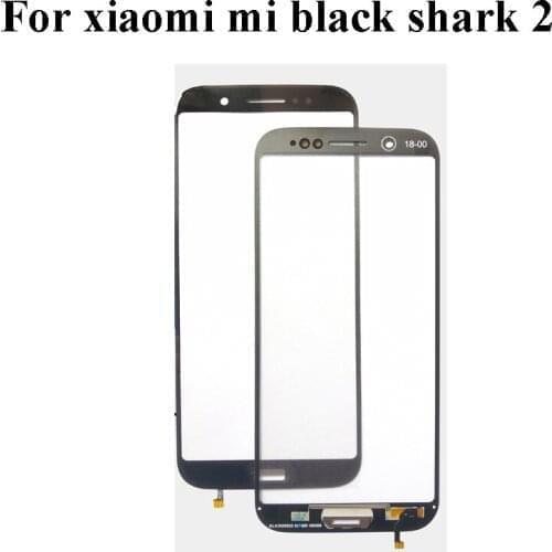 For xiaomi mi black shark 2 Front LCD Glass Lens touchscreen Touch screen Outer Screen blackshark 2 Glass without flex
