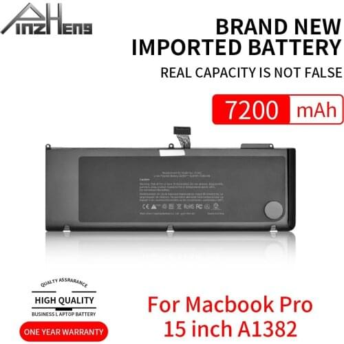 PINZHENG New A1382 A1286 Laptop Battery For Apple Macbook Pro 15 Inch Early 2011 Late 2011 Mid 2012 020-7134-01 661-5844 Battery