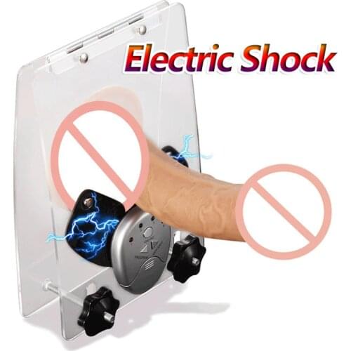 Electric Shock Scrotum Splint Male Penis Ring Clitoris Stimulator Chastity Device Ejaculation Delay Sex Toys For Man Couples