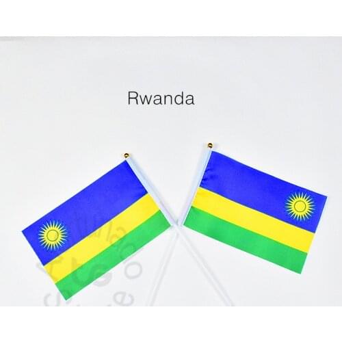 Rwanda 14*21cm flag banner Hand waving Flag National Flag Rwanda flag