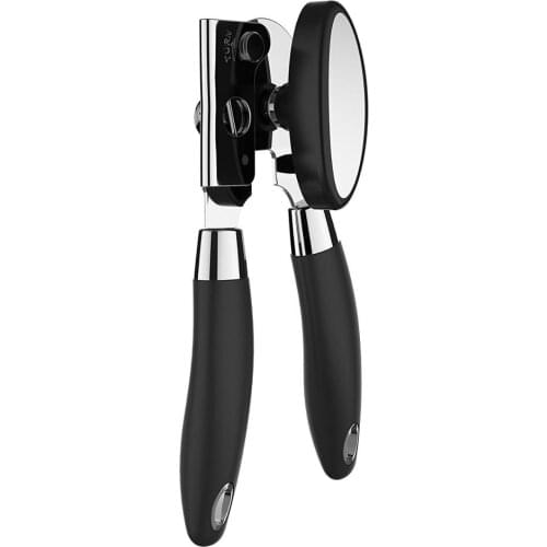 Can Opener Manual Smooth Edge-Professional Design to Effortlessly ,Premium Stainless Steel Blade,Good Grip Silicone Handle