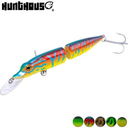 Hunthouse 2 section body pike minnow sea fishing lure hard bait swimbait 12cm/16cm 15.5/32g origin hook for fishing pike