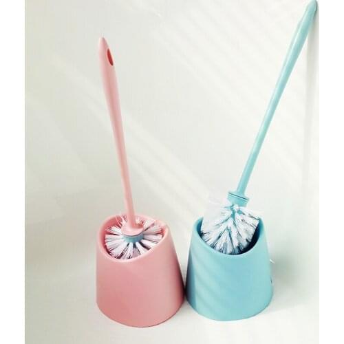Toilet Cleaning Brush Household Long-Handled without Blind Angle Brush Toilet Cleaner Bathroom with Base Clean