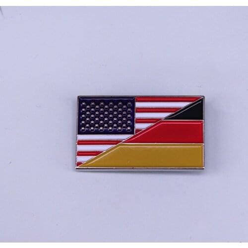 American and German Flag Pin