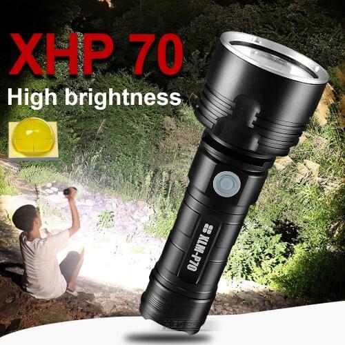 Super XHP70 powerful led flashlight torch light usb rechargeable hand lamp work lamp high brightness flash light outdoor lantern