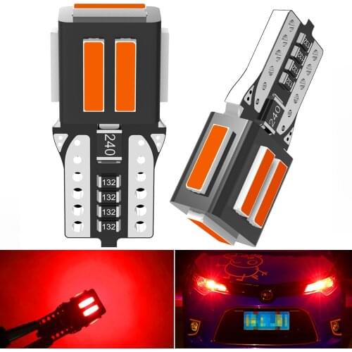 T10 W5W 194 168 LED light Bulbs On Cars Car Interior Lights Signal Lamp Dome Reading Lights for Golf 4 6 7 GTI Tiguan Passat Red